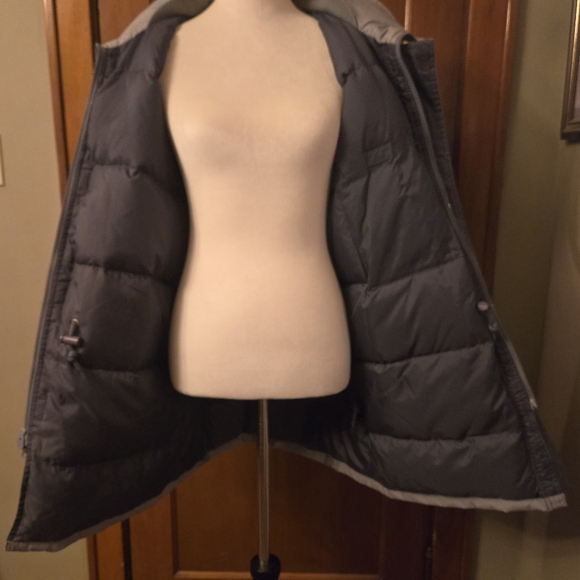 Vintage Field & Stream Women's Grey Down Fleece Outdoor Jacket Size L Heavy EUC - Picture 3 of 11